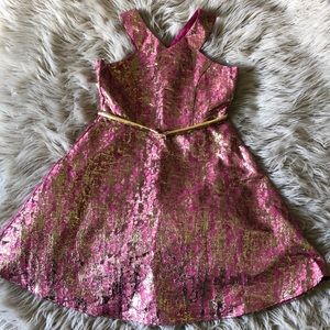 pink & gold dress